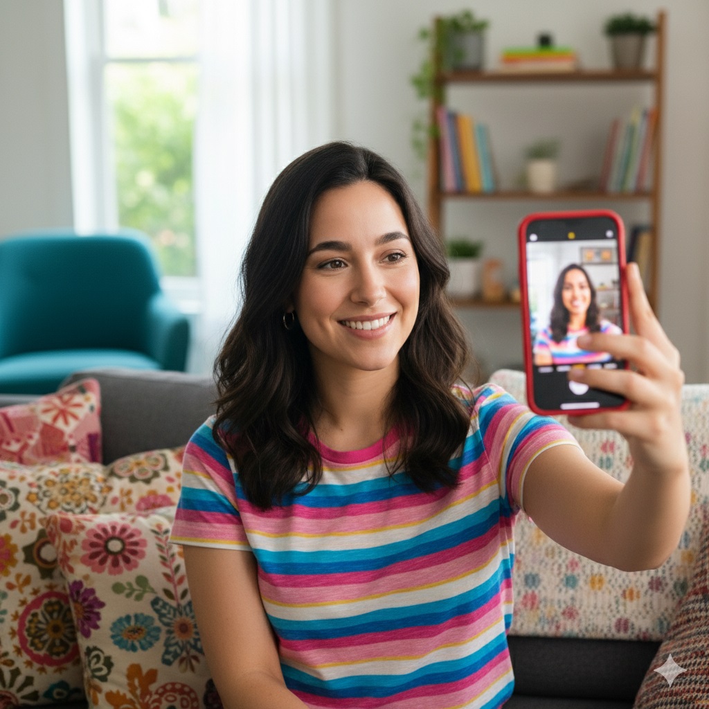 Capturing a Vibrant Selfie
