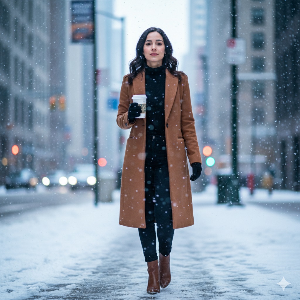 Quiet Winter Walk in City - AI Prompt