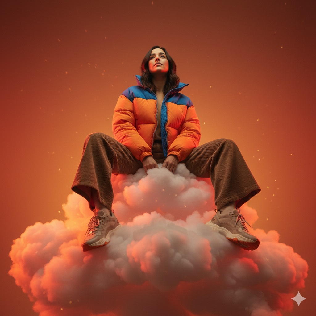 Streetwear Style in Surreal Clouds - AI Prompt