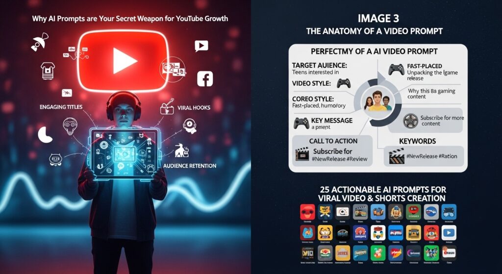 25 Actionable AI Prompts for Viral Video & Shorts Creation