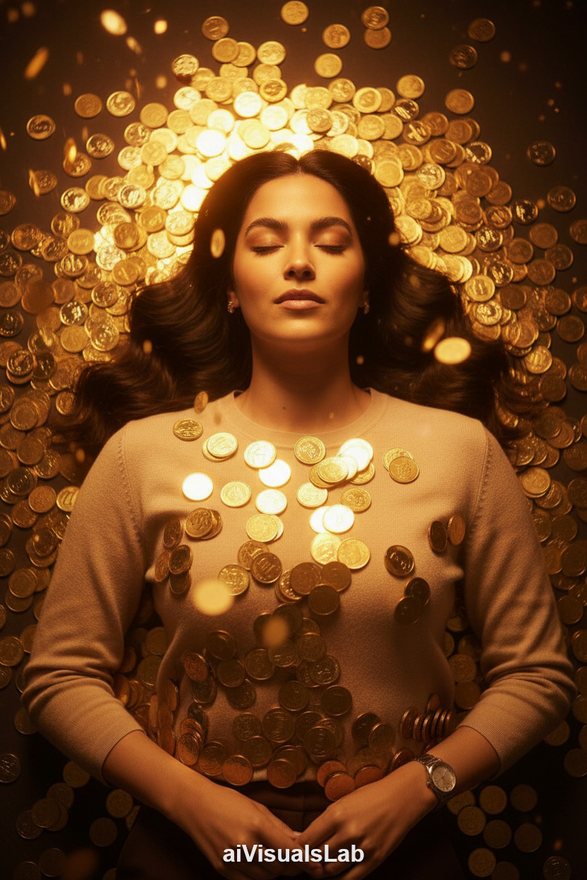 Celestial Gold Dream #aiphoto #aiportrait #aiprompt #aivisualslab