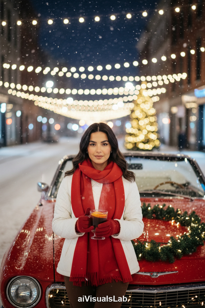 Christmas Car Snow Glow - AI Prompt aiVisualsLab
