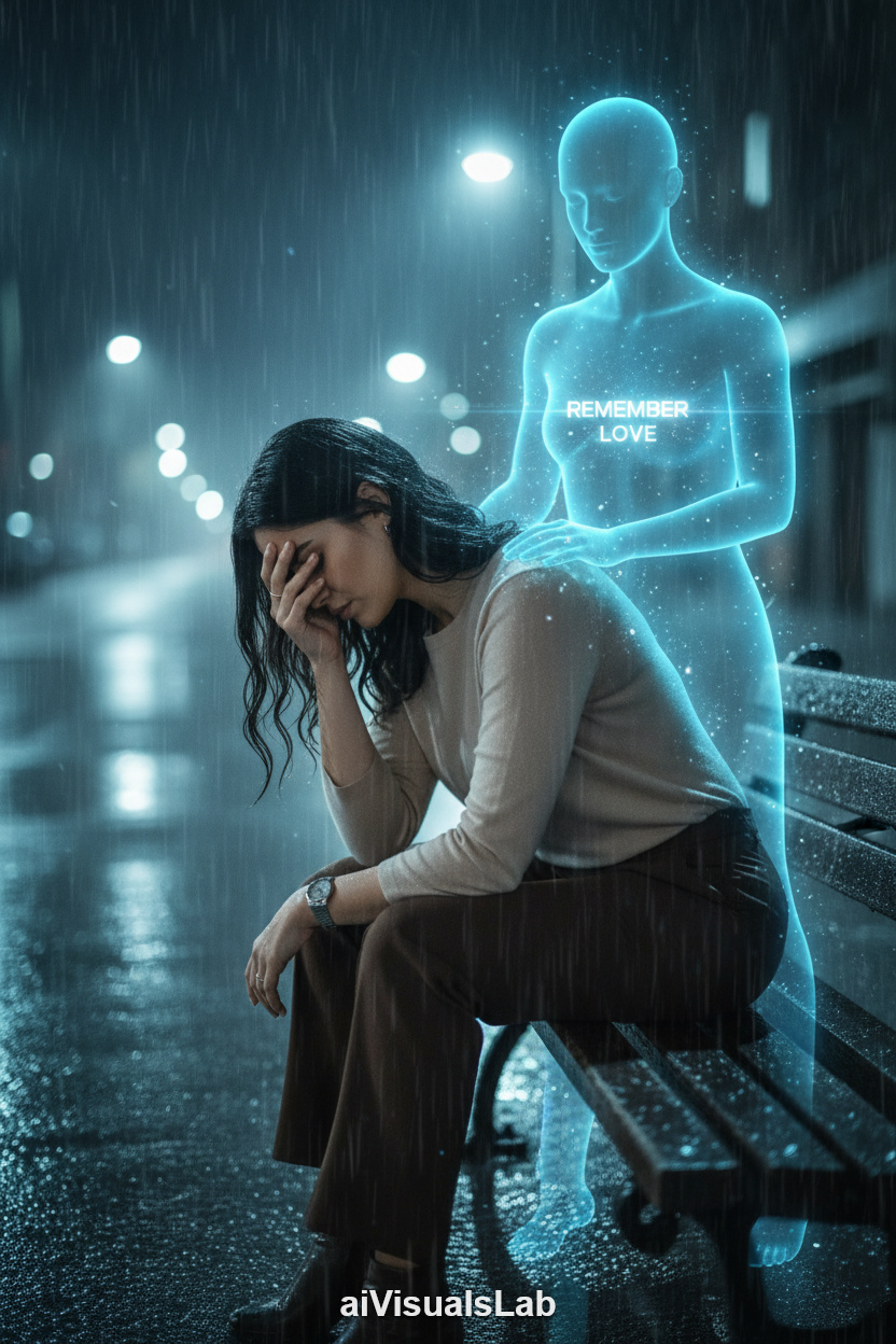 Ethereal Touch Rain - AI Prompt aiVisualsLab