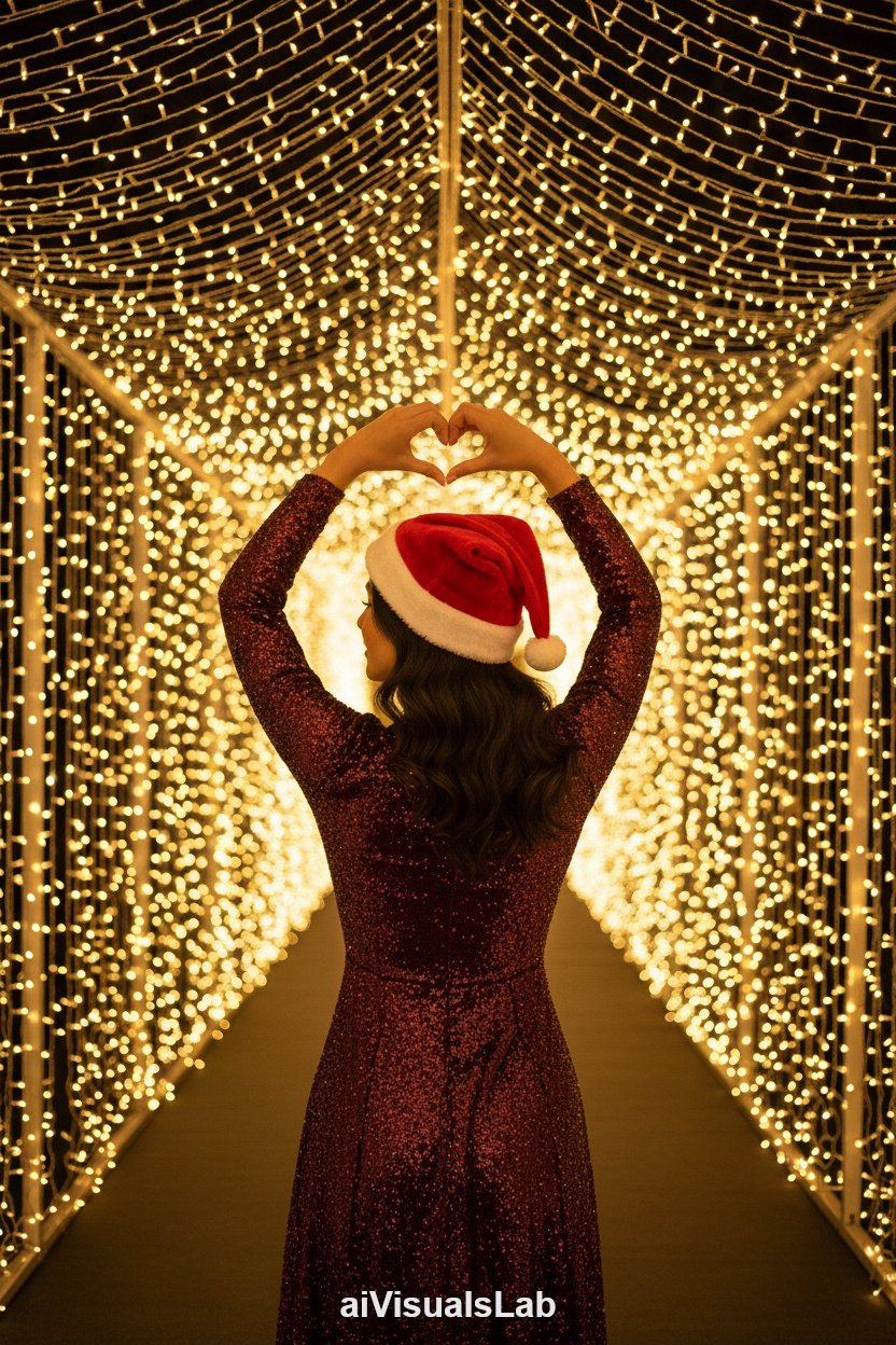 Golden Heart Tunnel - #aiphoto #aiportrait #aiart #aivisuals