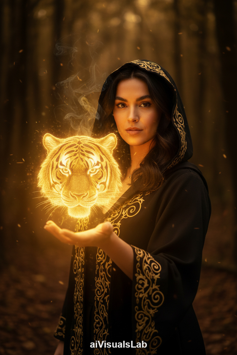 Golden Tiger Sorcerer - AI Prompt aiVisualsLab