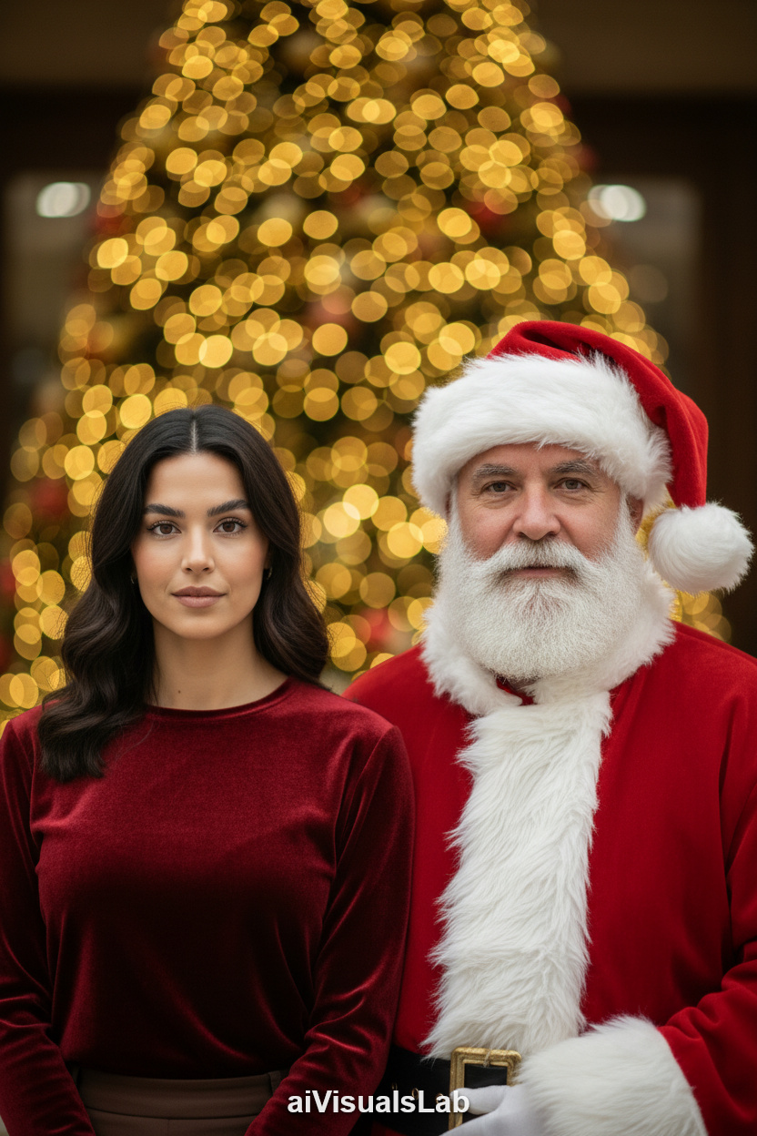 Golden Velvet Santa - #aiphoto #aiportrait #aiart #aivisuals