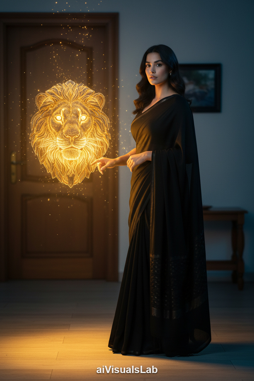 Lion's Mystical Golden Glow - AI Prompt aiVisualsLab
