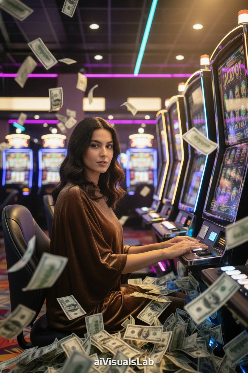 Neon Jackpot Cascade - AI Prompt aiVisualsLab