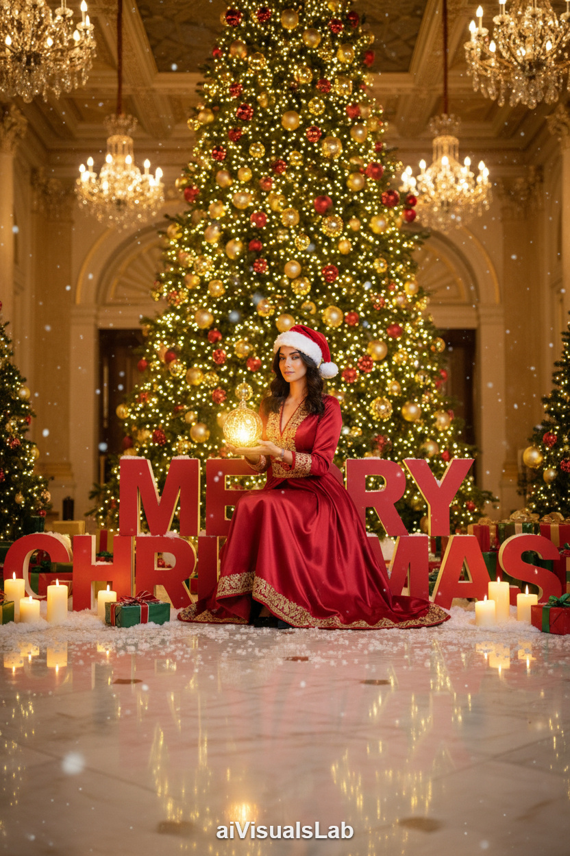 Opulent Christmas Radiance - #aiphoto #aiportrait #aiart #aivisuals