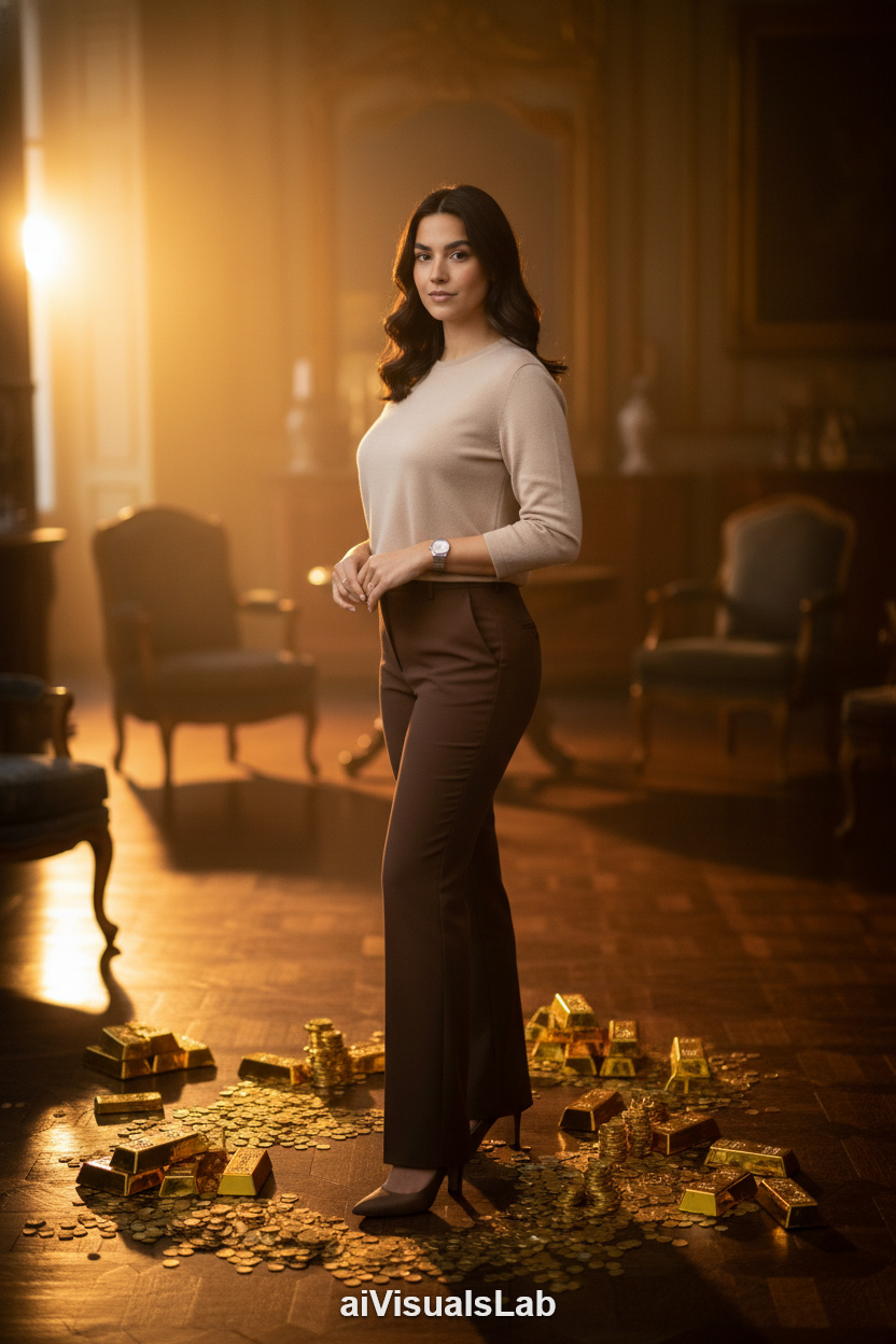 Pure Gold Confidence - AI Prompt aiVisualsLab