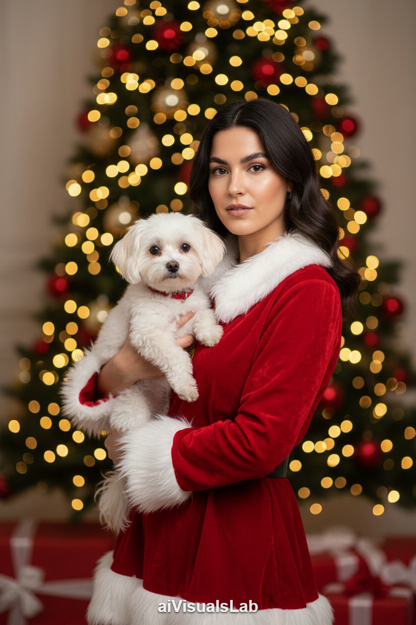 Santa Paws Christmas Joy - #aiphoto #aiportrait #aiart #aivisuals