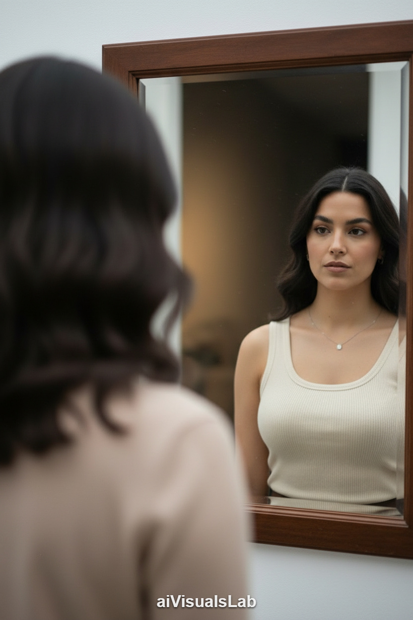 Soft Focus Sharp Reflection #aiphoto #aiportrait #aiprompt #aivisualslab