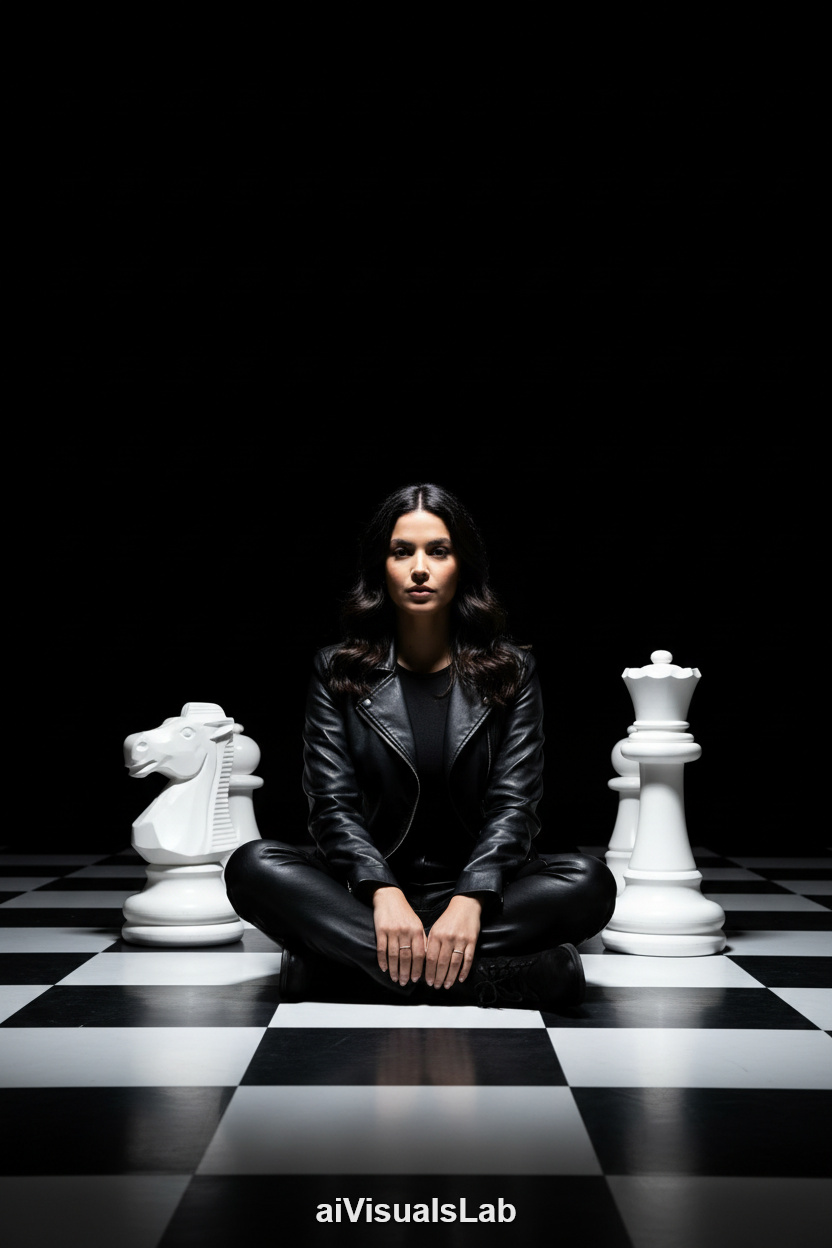 Void Chess Drama #aiphoto #aiportrait #aiprompt #aivisualslab