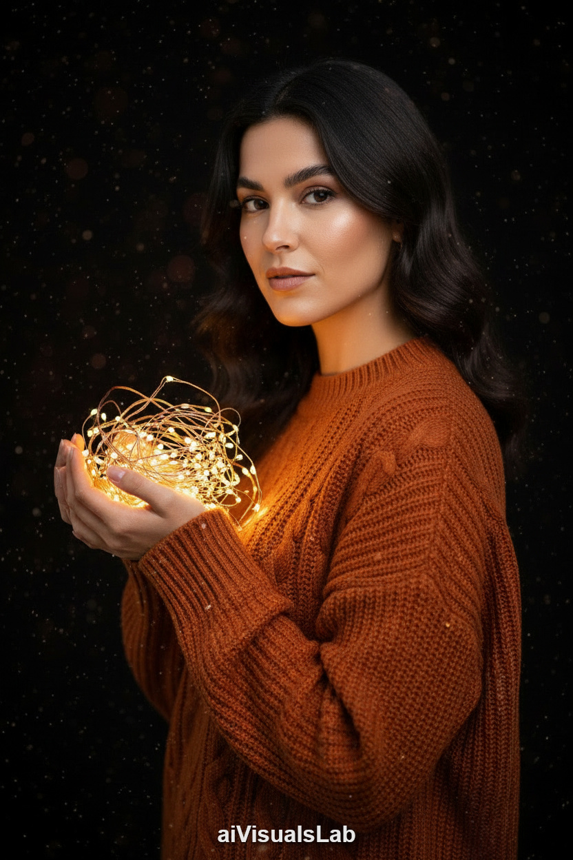 Warm Amber Glow Portrait - #aiphoto #aiportrait #aiart #aivisuals