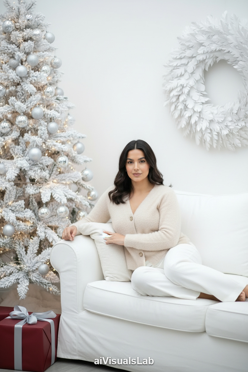 Winter White Serenity #aiphoto #aiportrait #aiprompt #aivisualslab